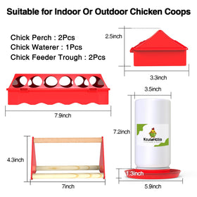 Kculehtlla 1-2L waterer ready for daily chick hydration in brooder