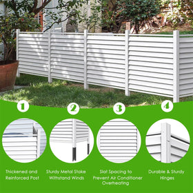 Kdgarden semi-privacy vinyl fence in a garden.