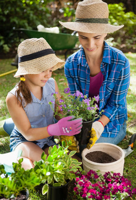KDK kids gardening gloves blue pair improves grip during yard tasks