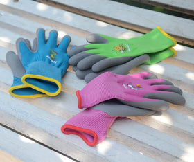 KDK kids gardening gloves textured palm close-up for slip resistance