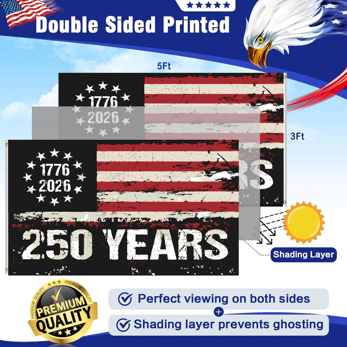 Keblo flag double-sided visibility showcases consistent viewing from all angles