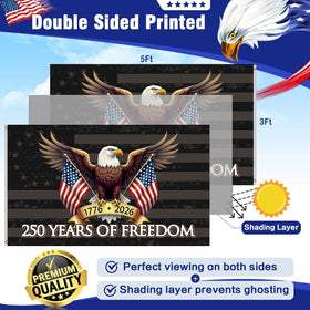Keblo Betsy Ross flag back view with same design for outdoor display visibility.