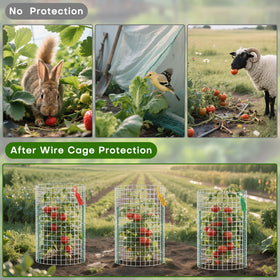 Kecaopdt zip ties enable quick, secure assembly of plant cages.