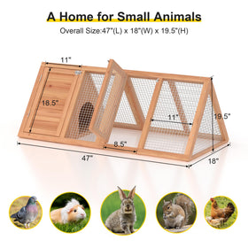 Kecreque rabbit hutch nesting box provides cozy hiding space for pets.