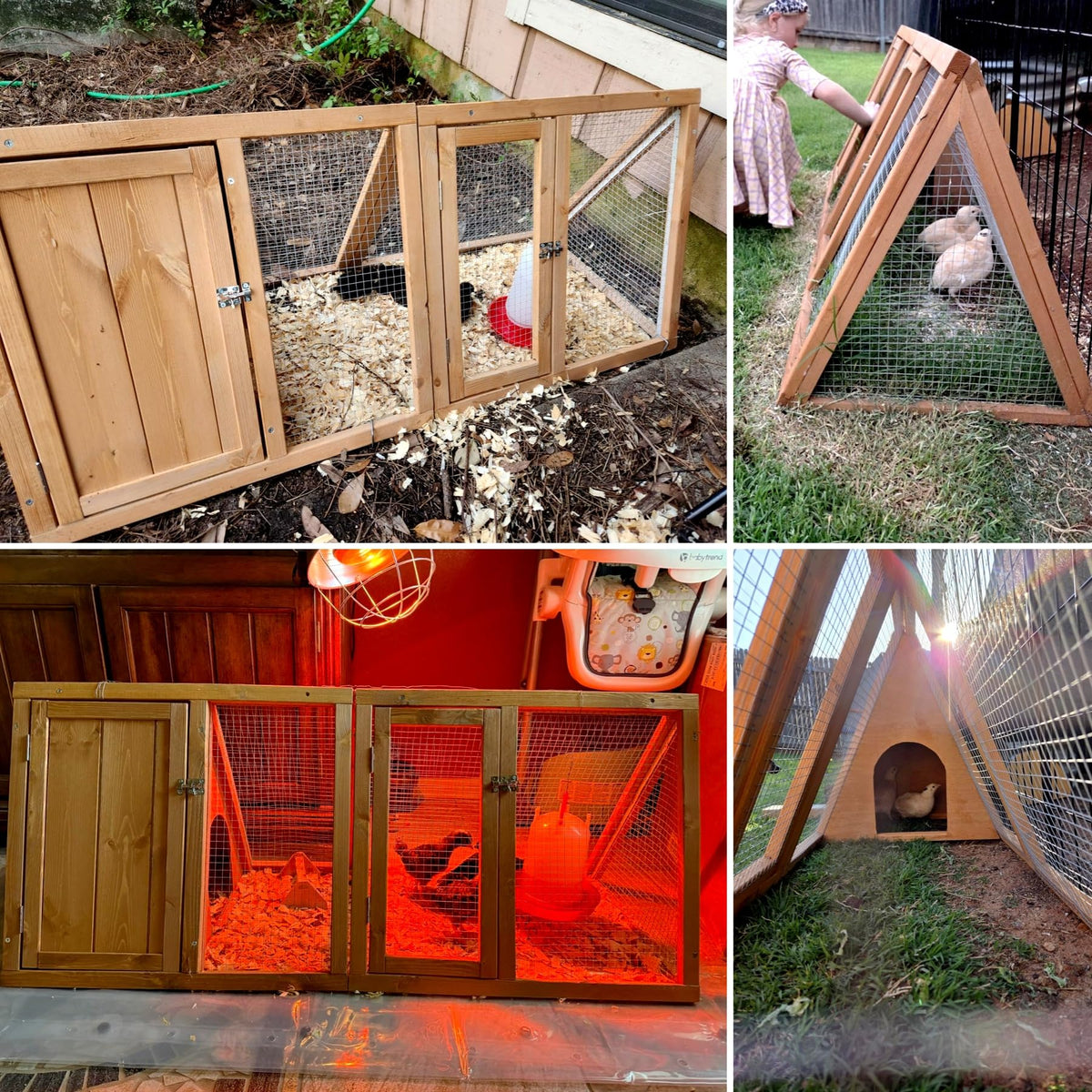 Kecreque rabbit hutch with two doors enables quick access and simple monitoring.