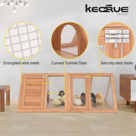 Kecreque rabbit hutch wooden frame blends with garden aesthetics while sheltering small pets.