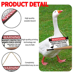 Kedaijin Goose Sign bold text on wood enhances curb appeal