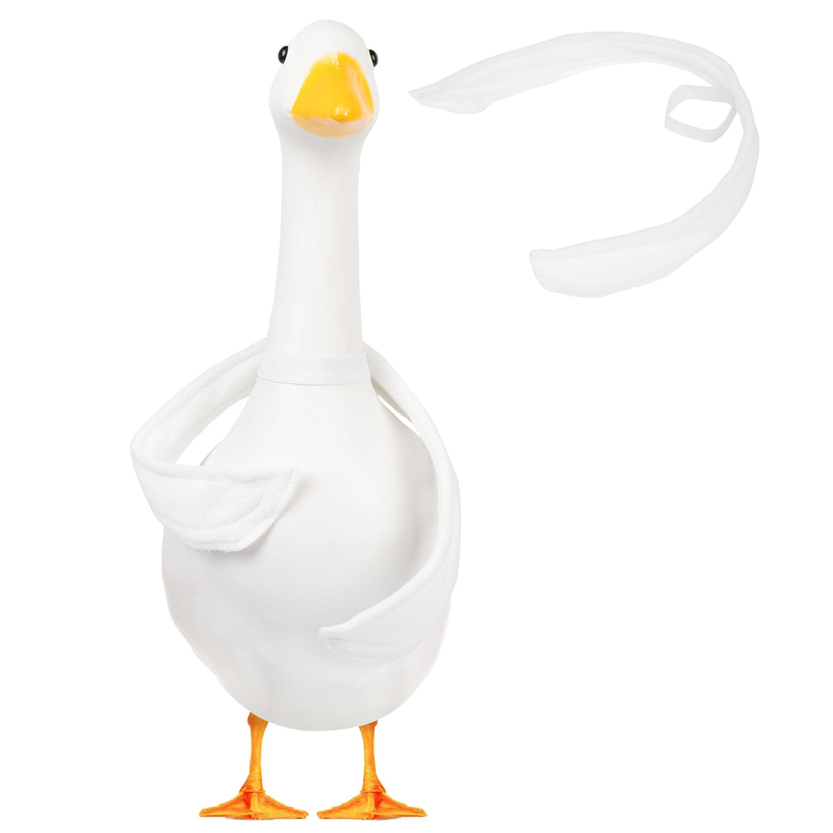 Kedaijin goose wings on porch statue, 2-piece set boosts playful curb appeal.