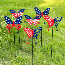 KEDONCHEN Americana butterfly stakes bring festive outdoor flair to porches and driveways
