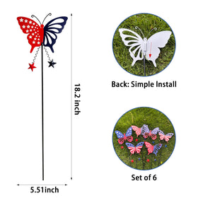 KEDONCHEN dynamic butterfly stakes add motion to garden paths and lawns