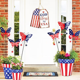 KEDONCHEN metal outdoor decor butterfly stake weatherproof for long-lasting garden accents