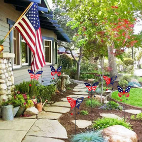 KEDONCHEN vibrant Independence Day butterfly yard art brightens gardens
