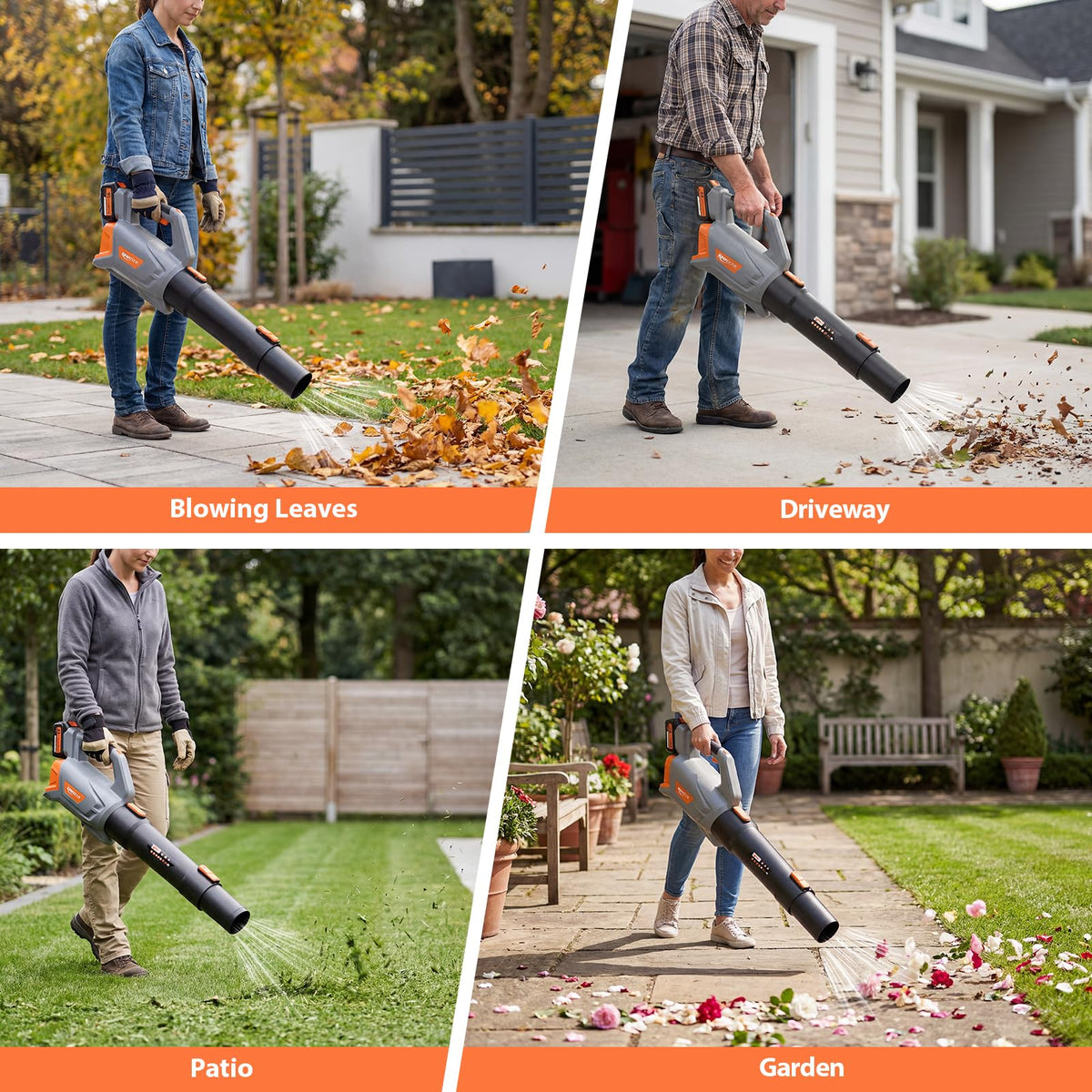Keenstone Lightweight cordless blower at 4.4 lbs reduces fatigue