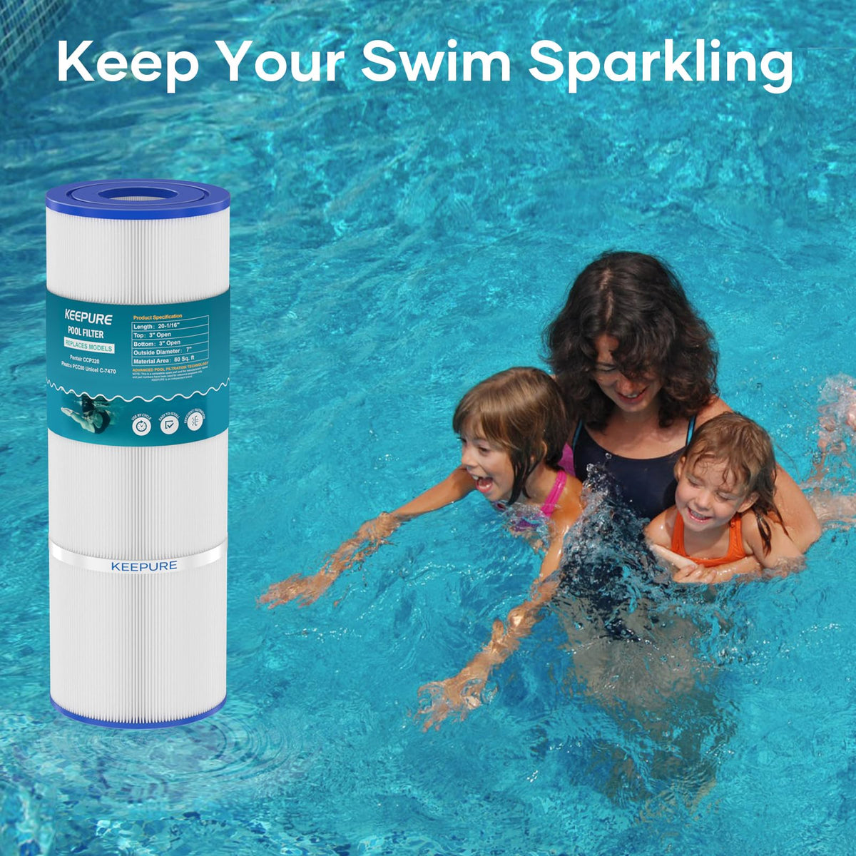 KeePure four-pack 4x80 sq ft filtration visual