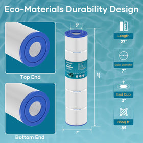 KeepPure Jandy CV340 trilobal fabric detail for enhanced filtration.