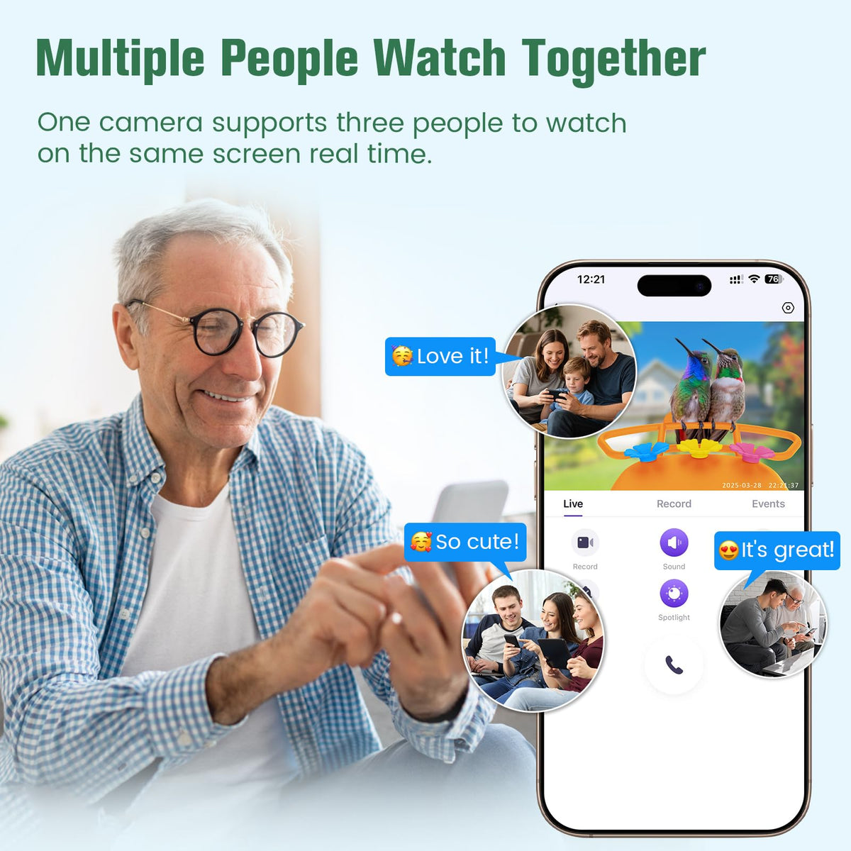KEEPYOO hummingbird feeder remote viewing via mobile app
