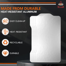KEESHA disposable design simplifies post-grill cleanup