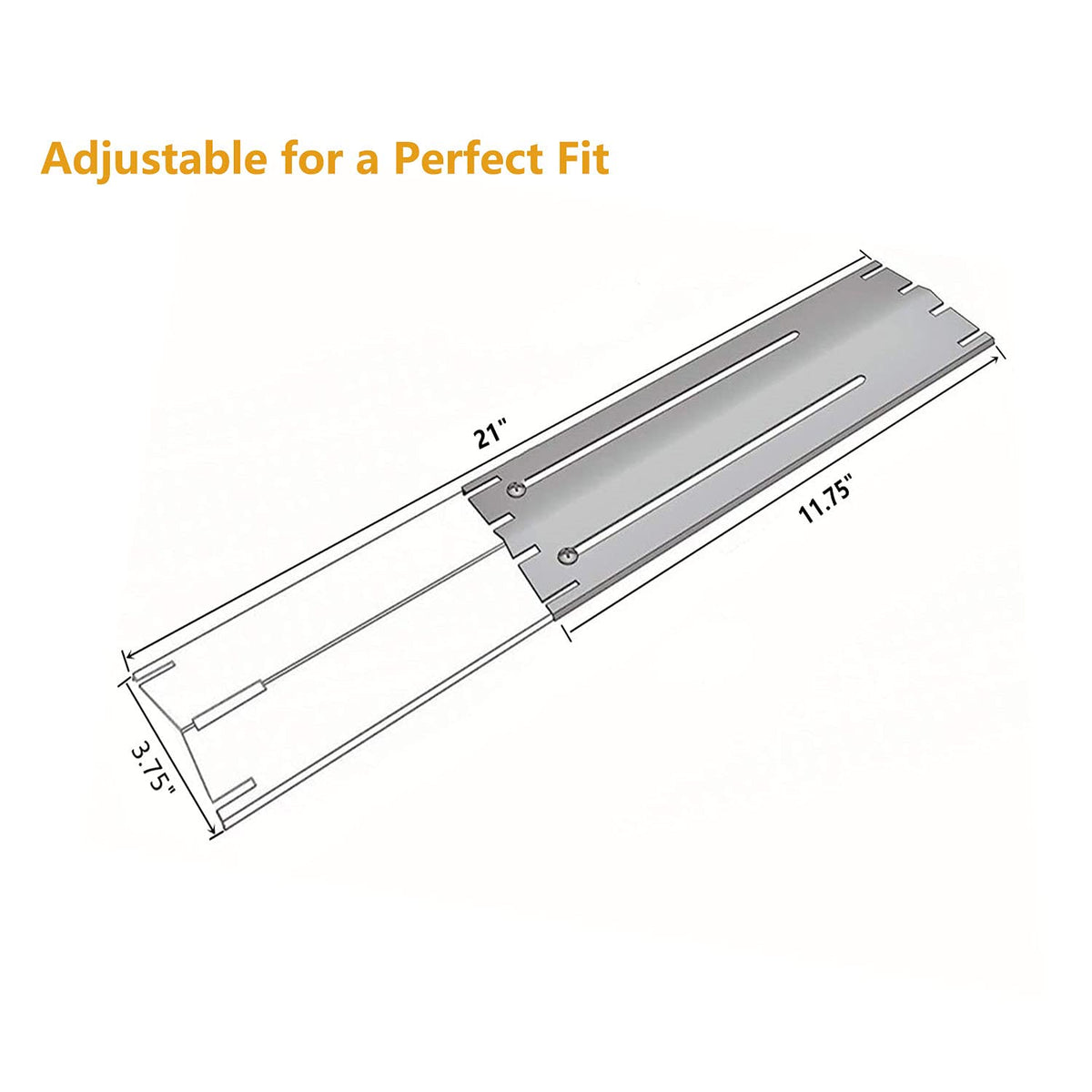KEESHA heat-tent shield with adjustable length fits multiple grill models.