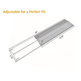 KEESHA heat-tent shield with adjustable length fits multiple grill models.
