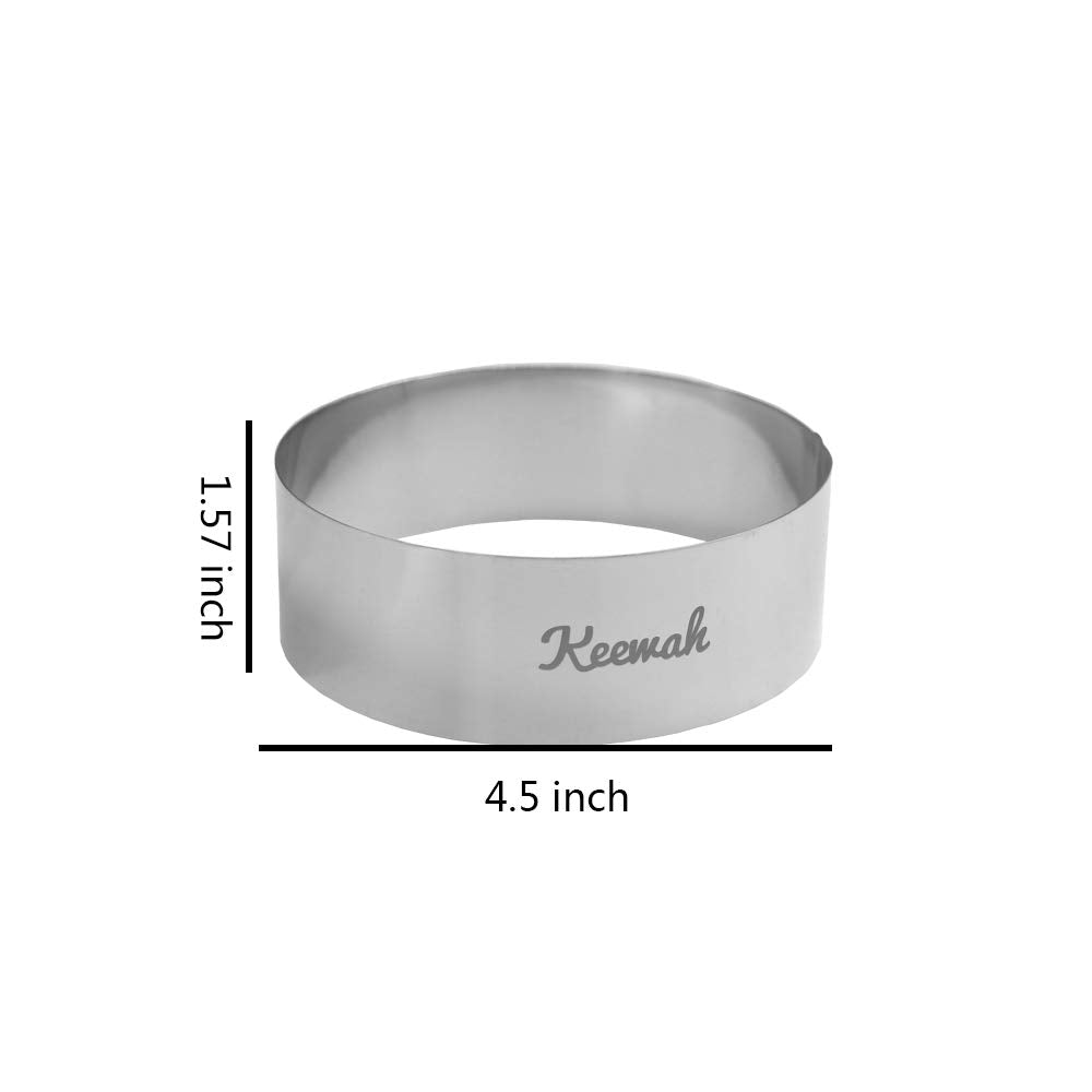 Keewah stainless steel burger ring dishwasher-safe for easy cleanup.