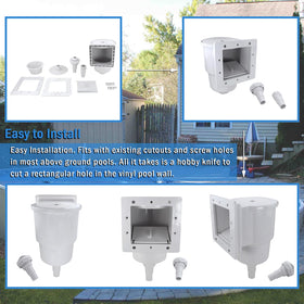 Kefly skimmer basket captures debris for easier maintenance.