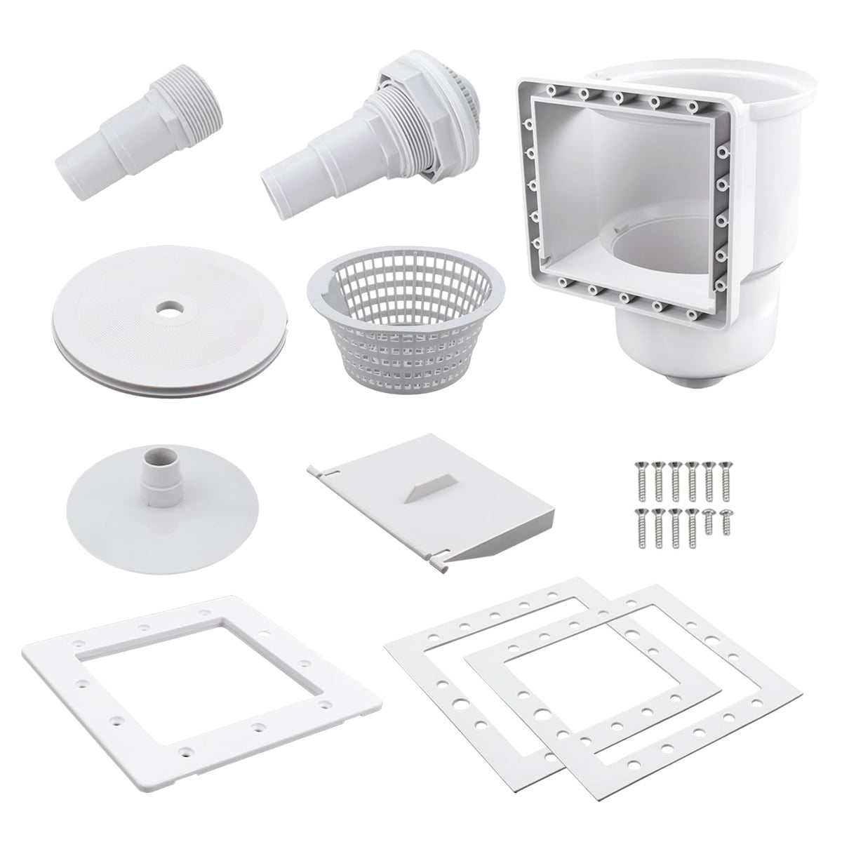 Kefly above-ground pool skimmer body for easy installation and clean water.