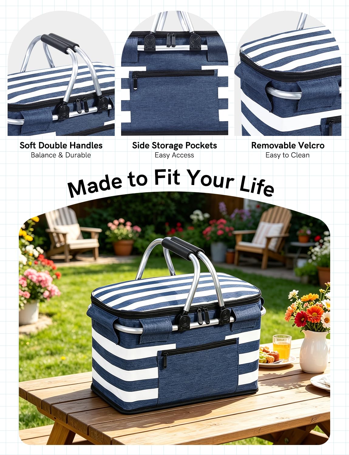 KEFOMOL bottom support keeps items balanced and upright.