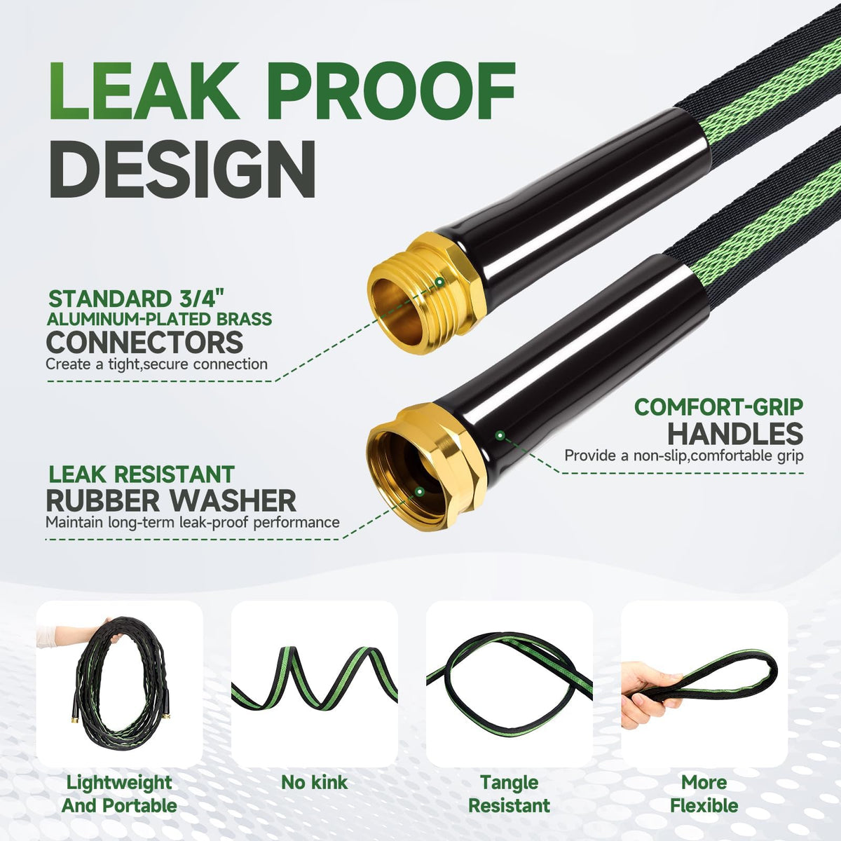 Kegemor kink-free durable hose preserves steady water flow