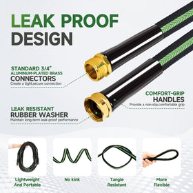 Kegemor kink-free durable hose preserves steady water flow