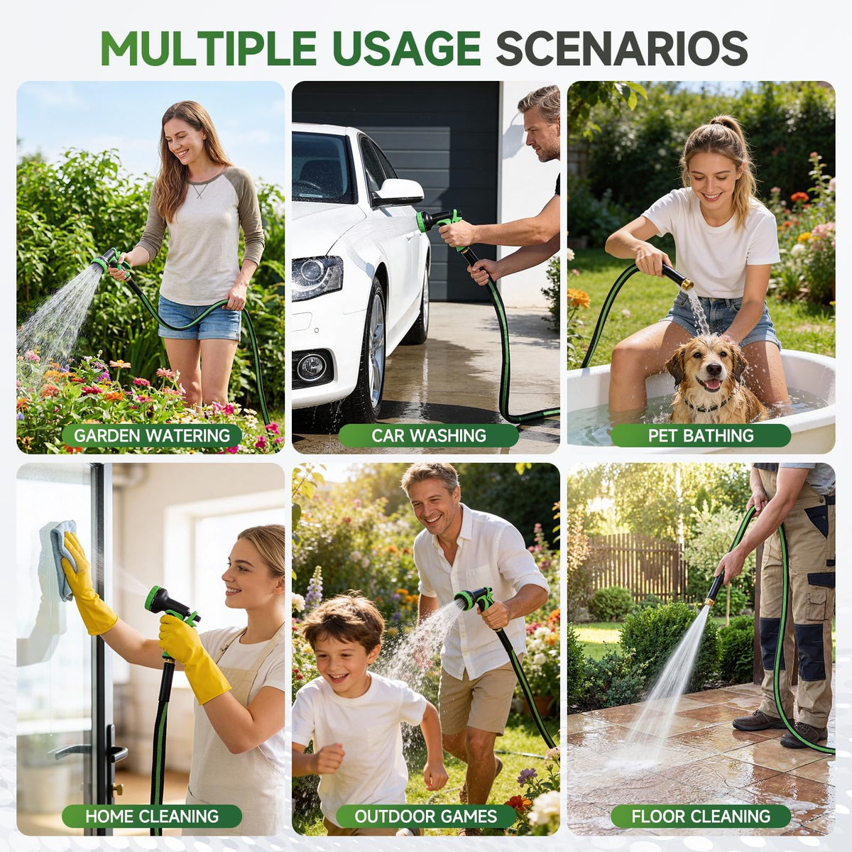 Kegemor two-length linkable hose setup for extended watering runs