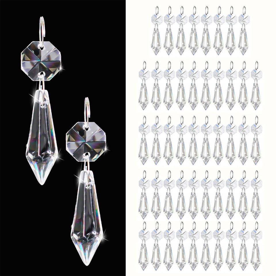 Kehail teardrop prism pendant enhances window light with rainbow reflections.