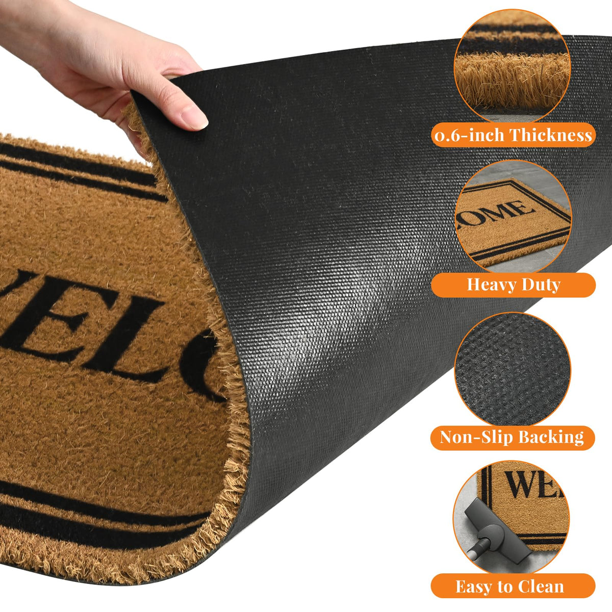 Kelarea 17x30 size fits most entryways for practical style.
