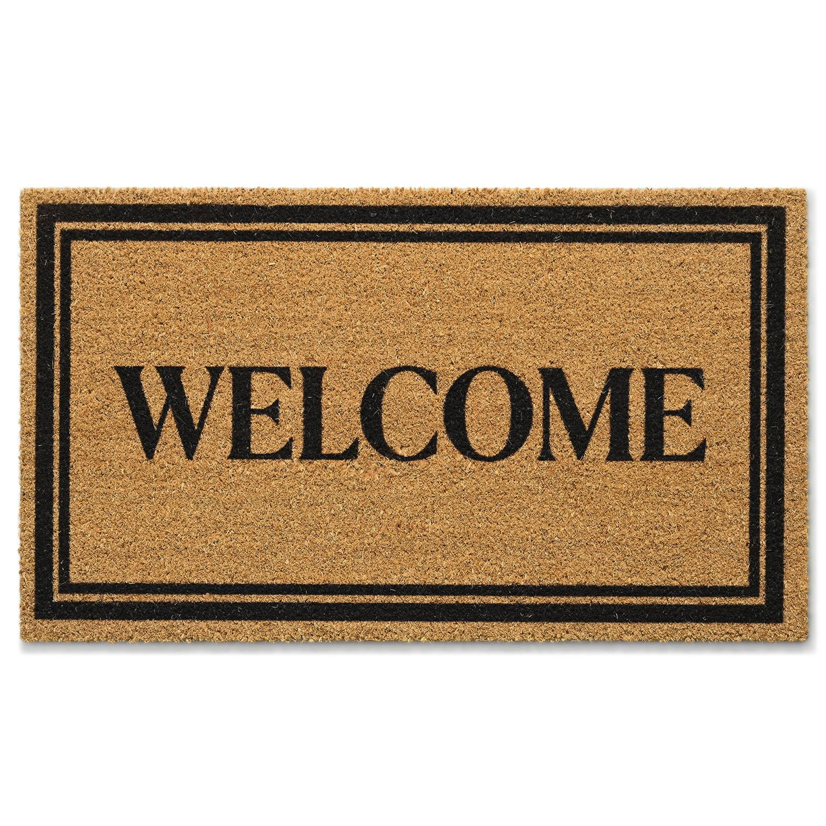 Kelarea front door mat natural coco coir texture cleans shoes at the entry.