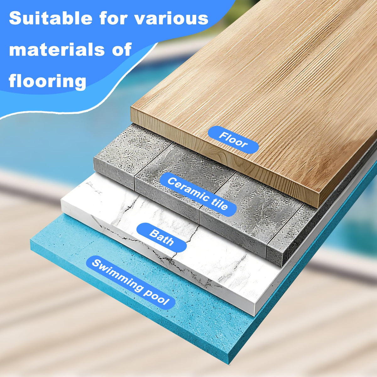 Keleekelin pool brush includes a hanging hole for quick drying and storage