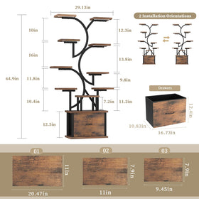 KELHOMECL 65-inch stand accommodates many plants with broad grow-light coverage.