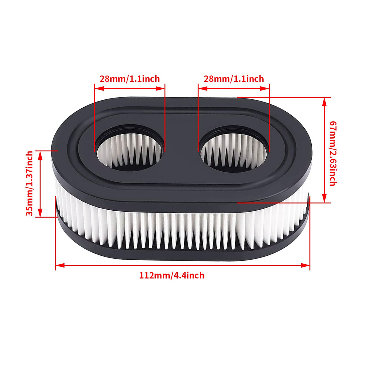 Close-up view of KELKONG air filter with pre-filter