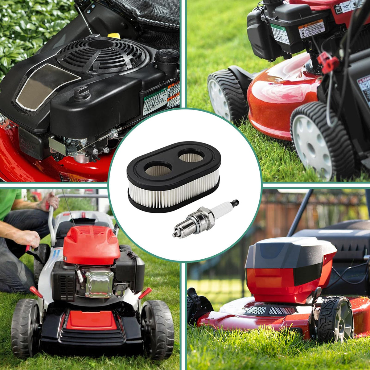 KELKONG kit installed on a lawn mower during use