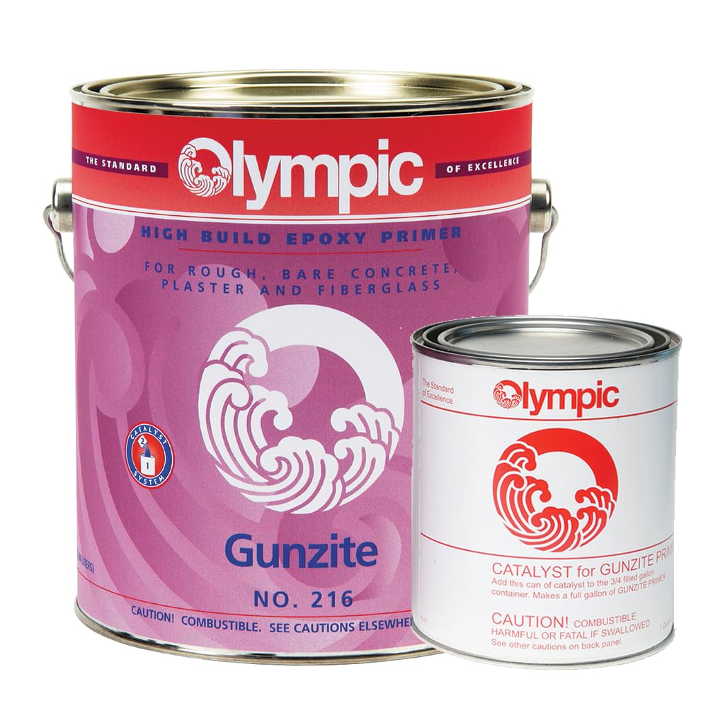 Kelley Technical Coatings Gunzite Primer on rough pool surface prepares epoxy coating