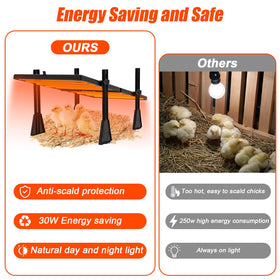 Keltne thermostat maintains 105-125°F for chicks