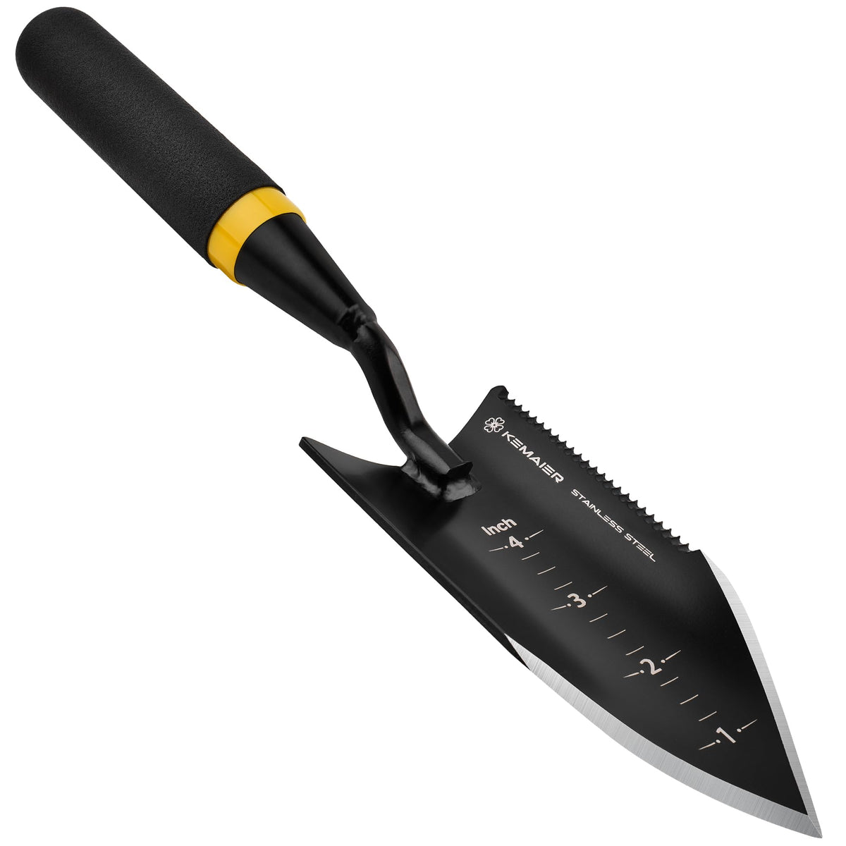 Kemaier heavy-duty trowel with stainless steel blade for tough soil tasks