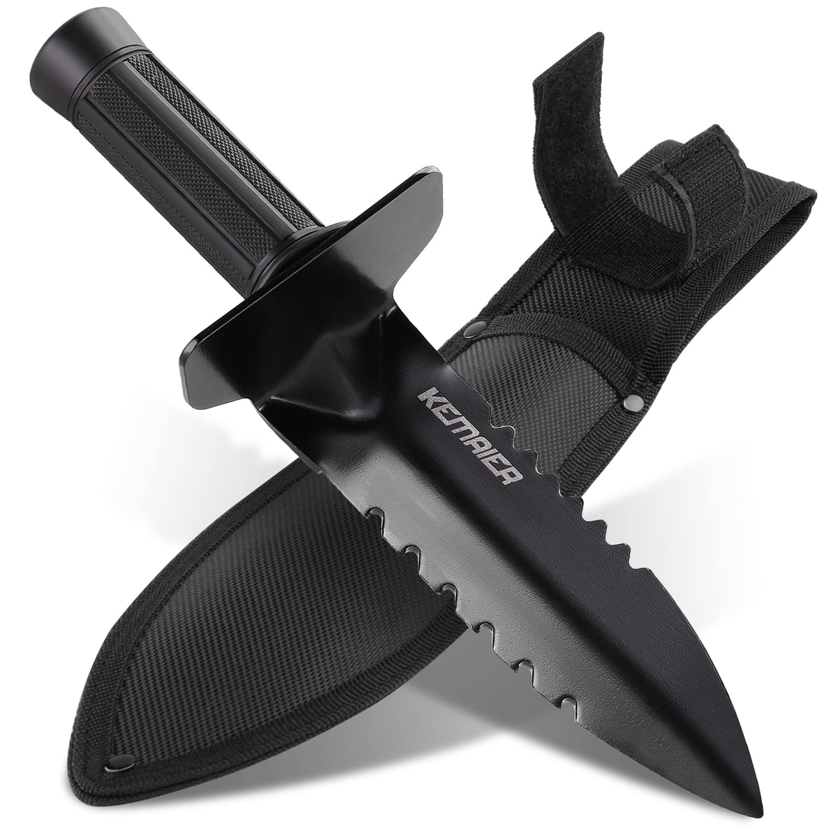 Kemaier metal detector shovel with digging blade ready for treasure hunting