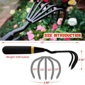 Kemaier stainless steel tines close-up for durable soil penetration