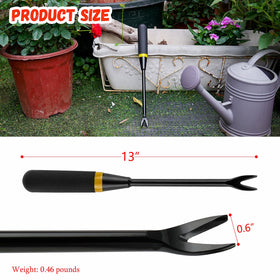Kemaier weed remover with V-shaped head for deep-rooted weed extraction.