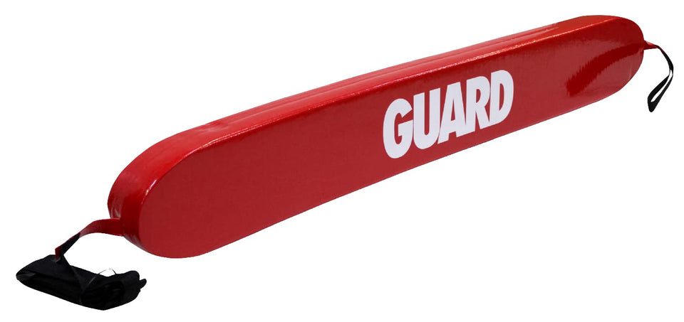 Kemp USA 50-inch red rescue tube with guard logo for quick visibility in crowds.