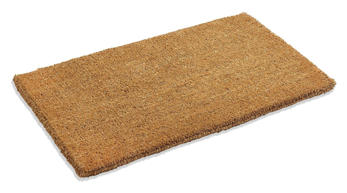 Kempf 1-inch thick natural coco coir doormat front door with a dense scraper