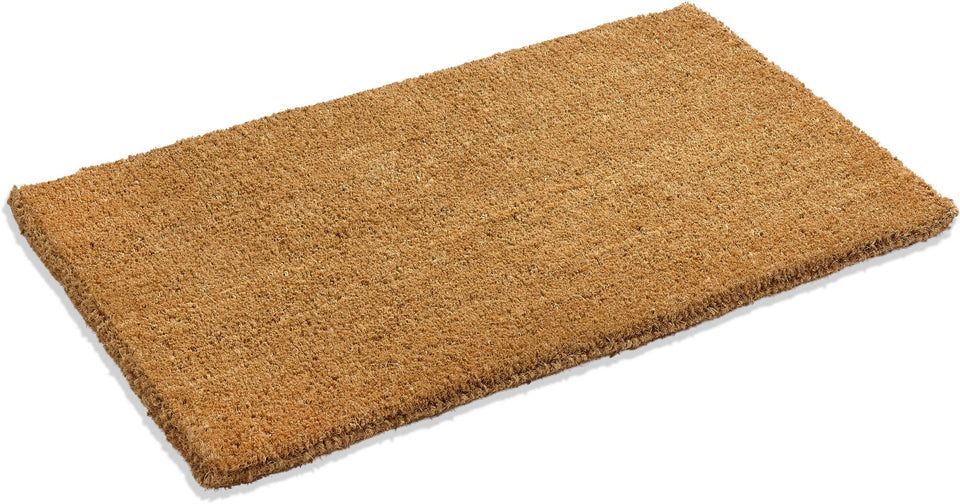 Kempf coir doormat 1-inch thick close-up shows aggressive scraping for mud and dirt.