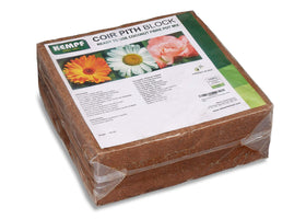Kempf Coco Coir Pith Block compact packaging ready for hydration and expansion