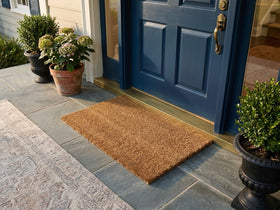 Kempf natural coconut fiber weave detail demonstrates durable, high-traffic performance.