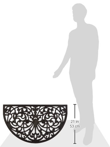 Kempf Rubber Scroll Doormat offers non-slip grip on tiles, concrete, and wood