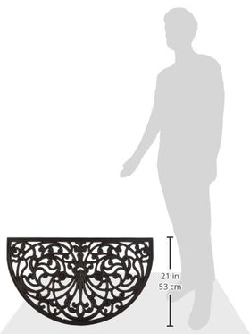Kempf Rubber Scroll Doormat offers non-slip grip on tiles, concrete, and wood
